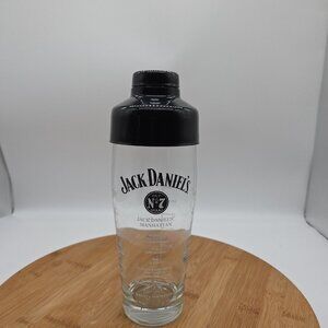 Jack Daniel's Glass Tennessee Whiskey Old No. 7 Cocktail Shaker Mixer w/Recipes